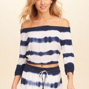 💫 Hollister Tie Dye Off the Shoulder Crop Top